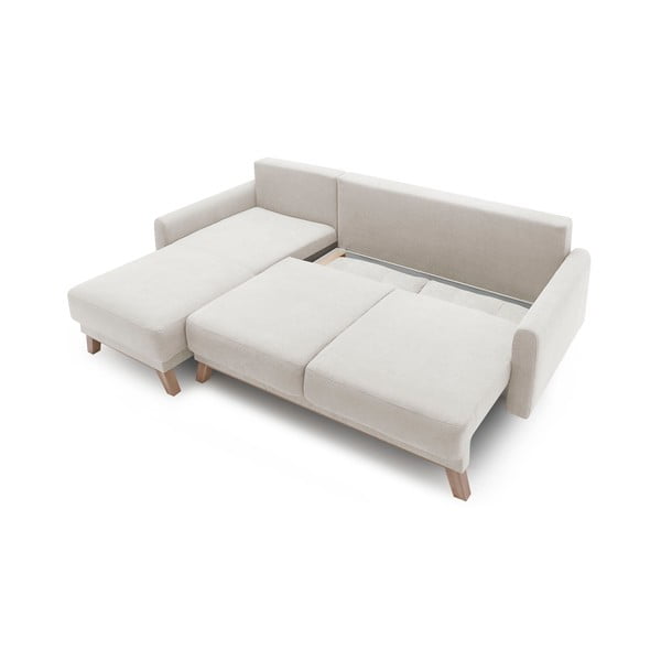 Divano letto beige Balio Enjoy, angolo sinistro - Bobochic Paris-image-3