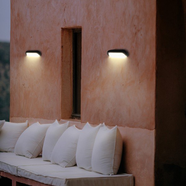 Lampada da parete nera, lunghezza 20 cm Sia - SULION-image-1