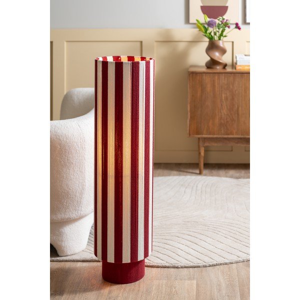 Lampada da terra rossa/bianca con rivestimento in corda (altezza totale 106 cm) Vienna Stripes – Leitmotiv-image-1