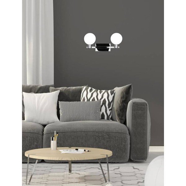 Lampada da soffitto in argento con paralume in vetro 15x33,5 cm Maldus - Candellux Lighting-image-1