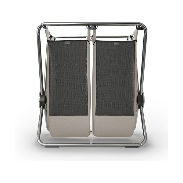 Cesta per il bucato marrone chiaro in tessuto pieghevole 200 l – simplehuman-image-1
