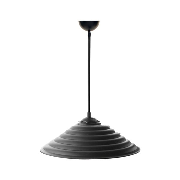 Lampadario nero con paralume in metallo ø 25 cm – Opviq lights