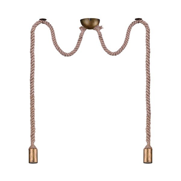 Lampadario color ottone ø 12 cm Rope – Trio-image-2