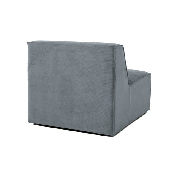 Divano componibile grigio (solo con parte centrale) con rivestimento in velluto a coste Sting – Scandic-image-2