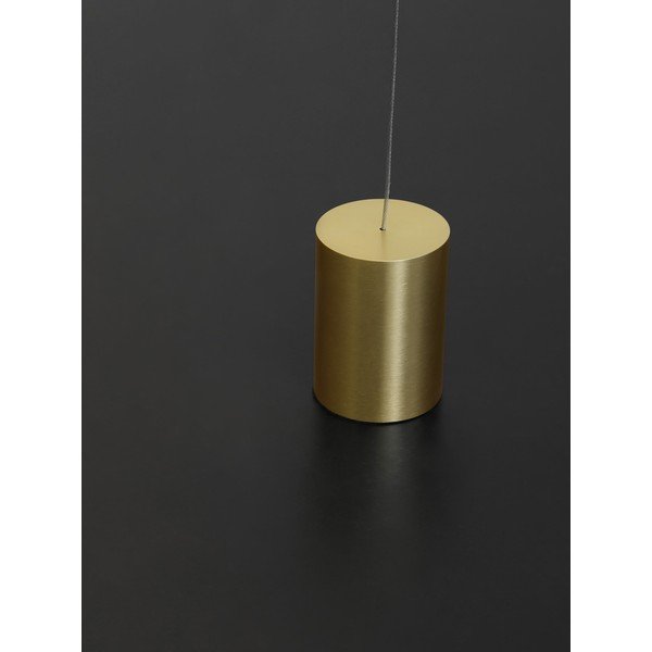 Lampada da terra LED color ottone in alluminio (altezza totale 300 cm) Elettra – Nova Luce-image-3