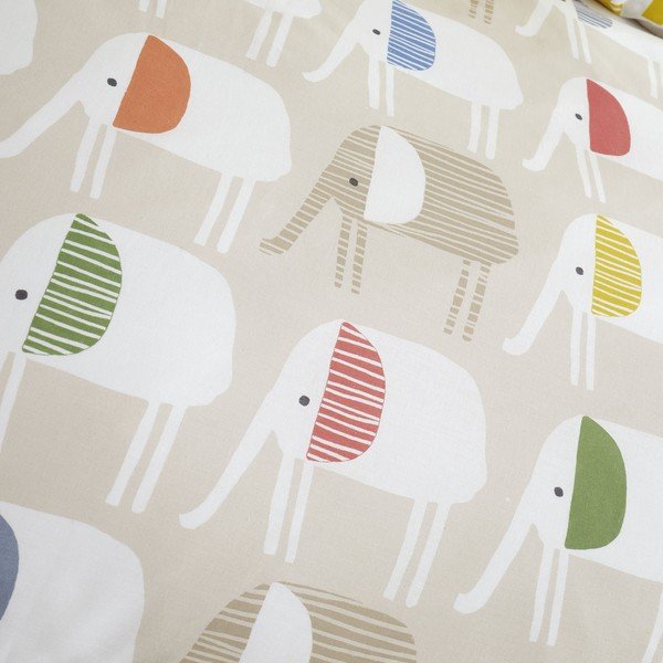 Biancheria da letto in cotone per bambini 200x135 cm Minbu Elephant - Pineapple Elephant-image-4