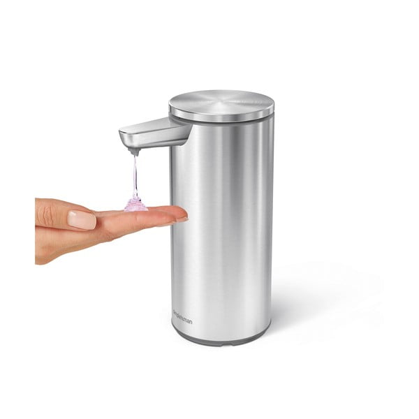 Dispenser di sapone in acciaio touchless in argento opaco da 266 ml - simplehuman-image-4