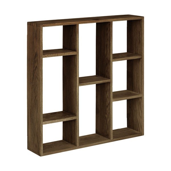 Mensola marrone scuro in rovere massiccio con ripiani multipli 70 cm Townsville – House Nordic