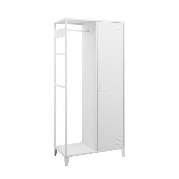 Armadio bianco in metallo a vista 80x175 cm Salino - Støraa-image-1