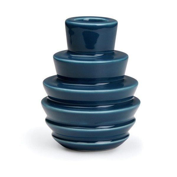 Modrý svícen Kähler Design Cono