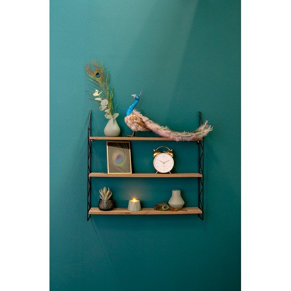 Scaffale in metallo con ripiani in legno Zig Zag - PT LIVING-image-1
