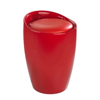 Cesto portabiancheria e sgabello rosso in uno , 20 l Candy - Wenko