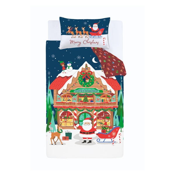 Set copripiumino e federa per letto singolo 135x200 cm Santa's Workshop – Catherine Lansfield