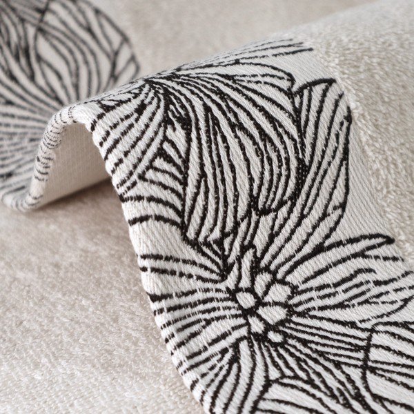 Asciugamano tipo terry avorio in cotone 70x140 cm Valencia – My House-image-3