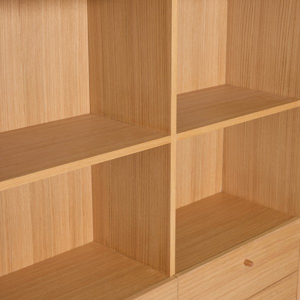 Libreria di colore naturale con effetto rovere 110x190x35 cm Read – Hübsch-image-3