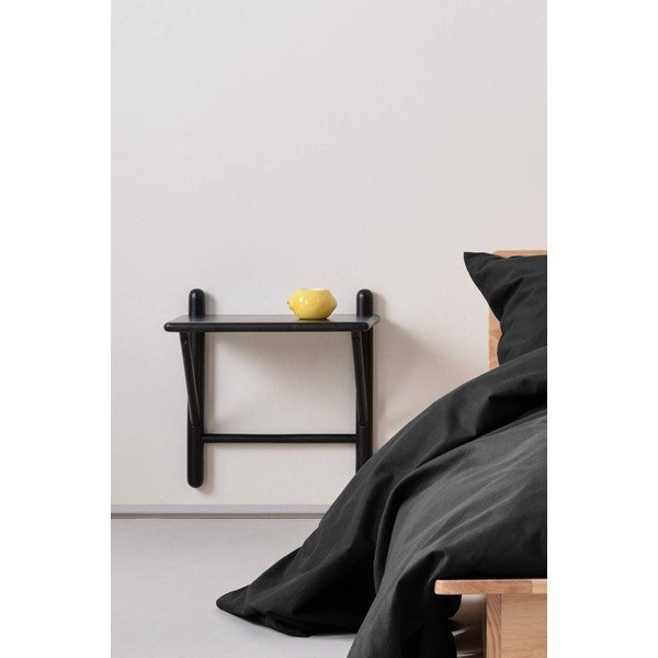 Comodino nero in pino massiccio da parete Nimbus – Jotex-image-1