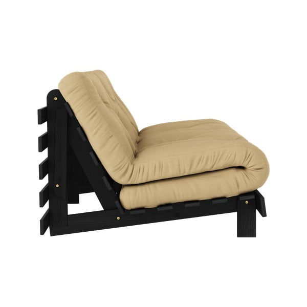 Divano letto color senape 160 cm Roots Black Night - Karup Design-image-4