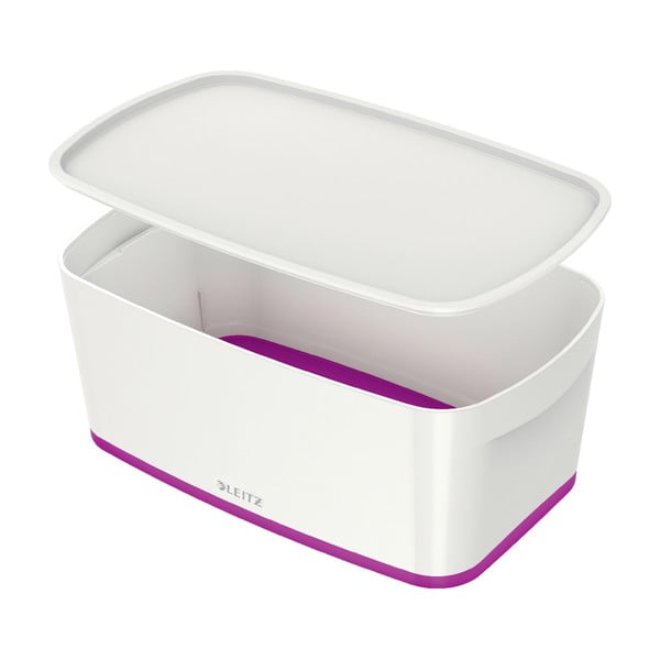 Contenitore bianco e viola con coperchio Office, volume 5 l MyBox - Leitz