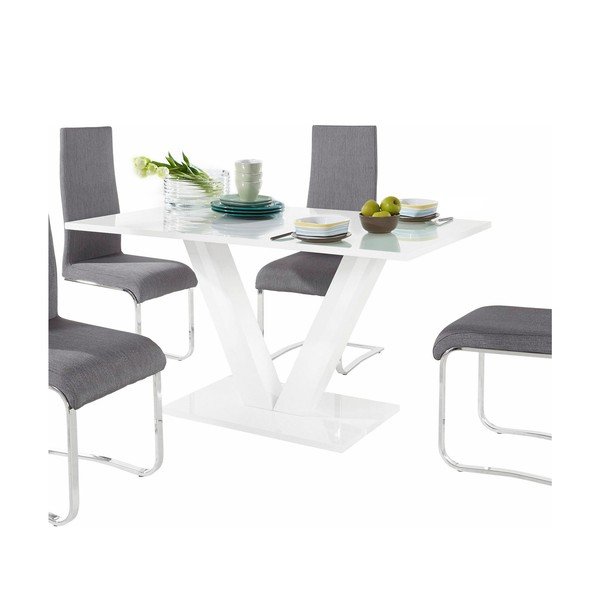 Set tavolo Aaron e 4 sedie grigie - Støraa-image-1