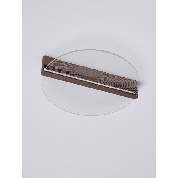 Plafoniera LED marrone in alluminio con paralume in vetro acrilico con intensità regolabile Noah – Nova Luce-image-2