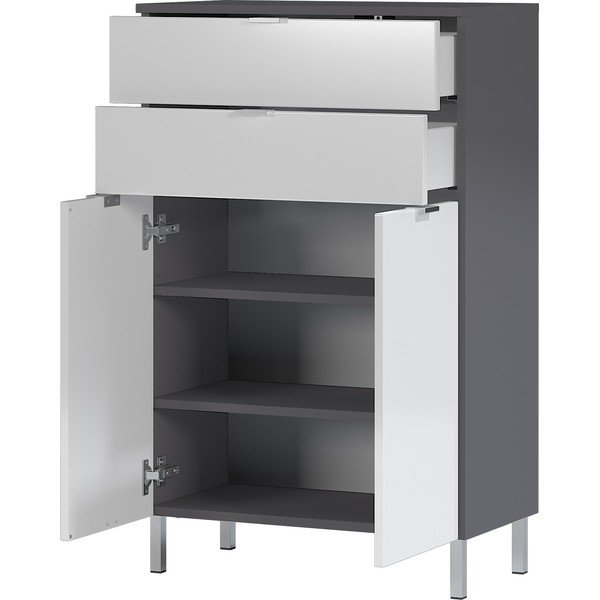 Mobile bagno alto bianco-grigio 60x97 cm Mauresa - Germania-image-2