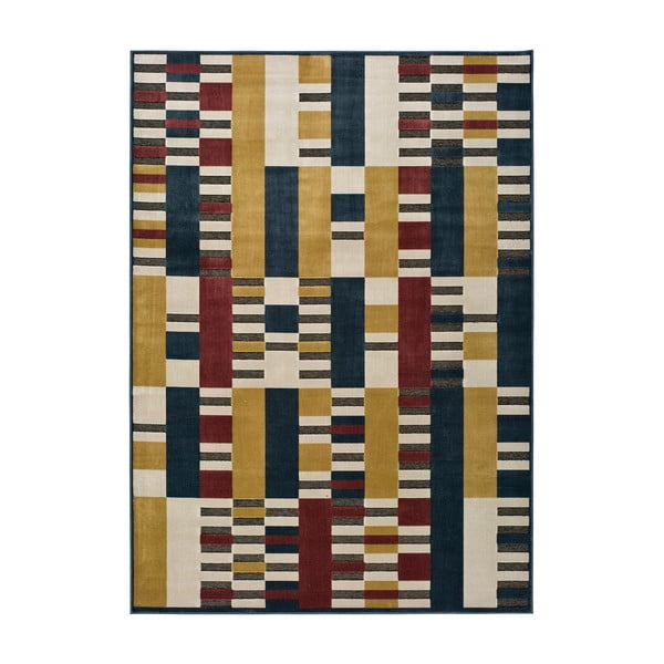 Tappeto giallo Farashe Stripes, 140 x 200 cm - Universal