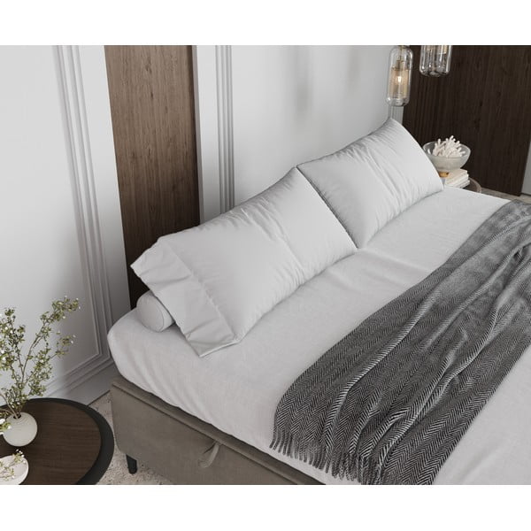 Letto matrimoniale imbottito crema con contenitore 180x200 cm Tate - Maison de Rêve-image-4