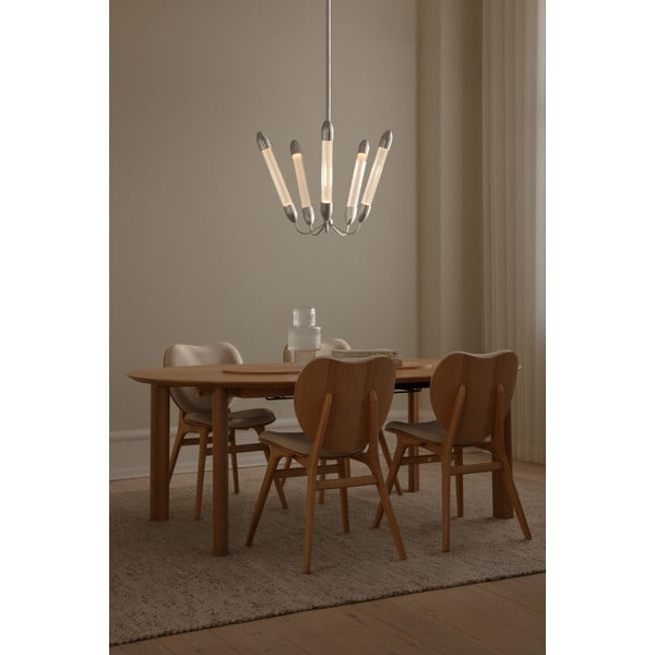 Lampadario argentato in acciaio con paralume in vetro ø 69 cm Lemon Squeeze – UMAGE-image-1