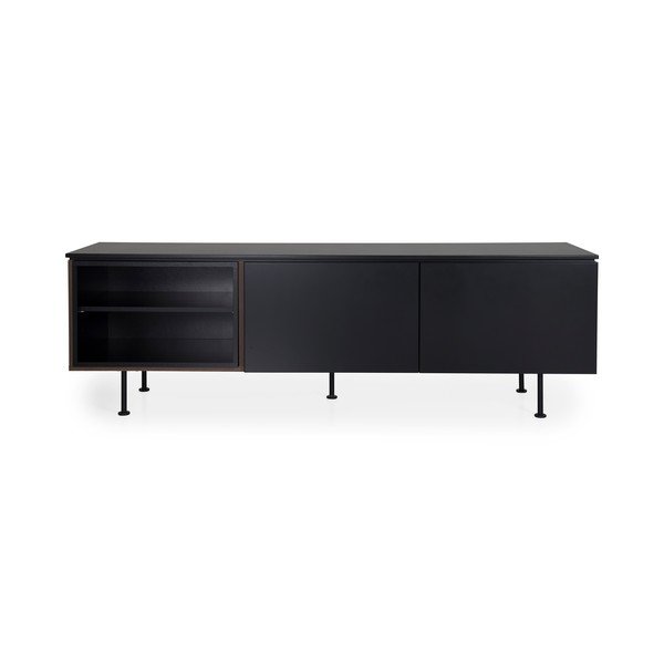 Cassettiera nera , larghezza 180 cm Plain - Tenzo
