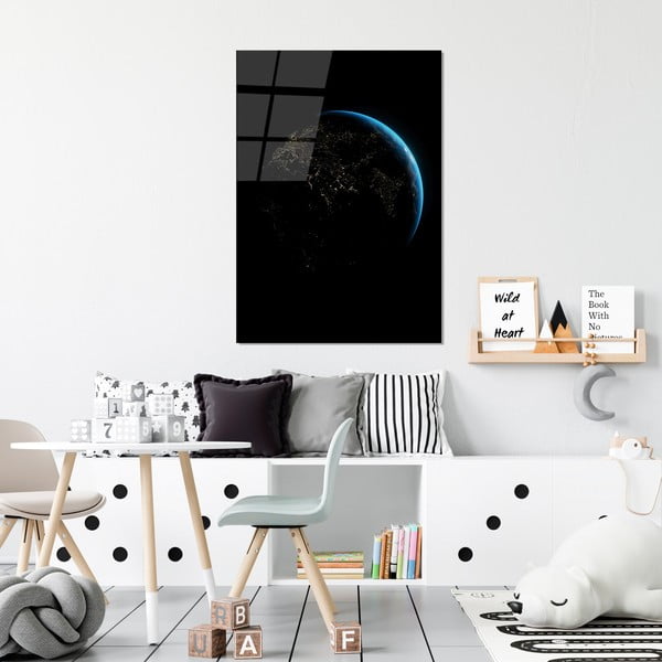 Pittura su vetro 70x100 cm Earth - Wallity-image-2