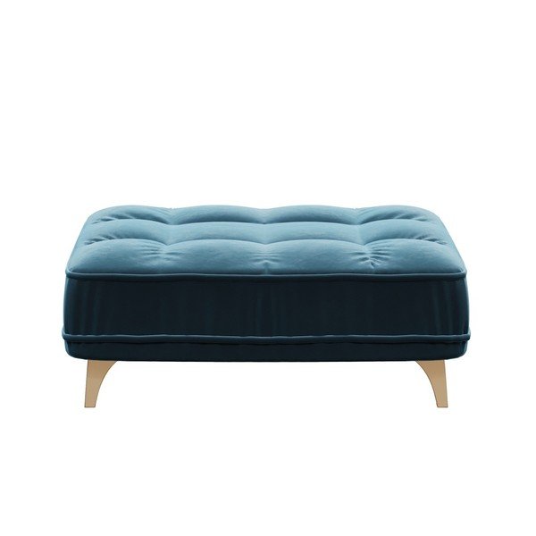 Pouf in velluto blu scuro Devichy Chloe - devichy-image-2