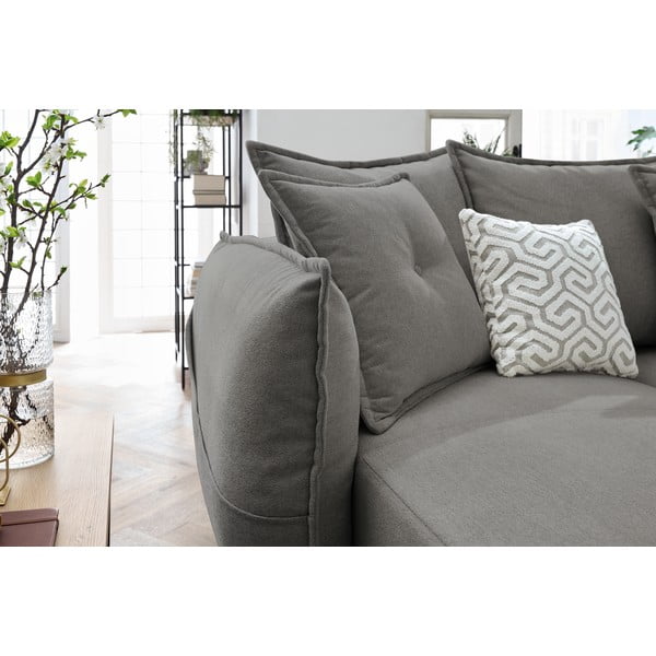Divano letto angolare grigio (angolo destro/"U") Nessa - Bobochic Paris-image-1