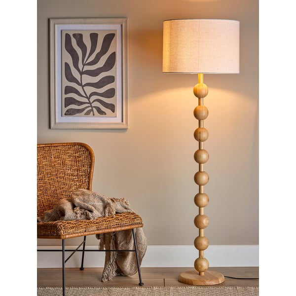 Lampada da terra in colore naturale con paralume in tessuto (altezza 154,5 cm) Giacoma - Bloomingville-image-3