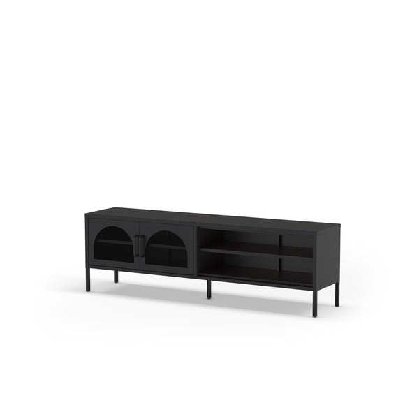 Mobile TV nero 160x50 cm Diora - Marckeric-image-1