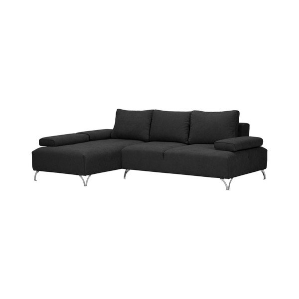 Tmavě šedá rohová rozkládací pohovka Windsor & Co Sofas Virgo, levý roh-image-1