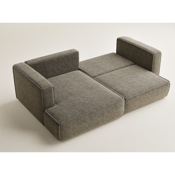 Divano angolare marrone allungabile/con contenitore (con penisola a sinistra/con chaise lounge) con rivestimento in ciniglia Velto – Maison de Rêve-image-3