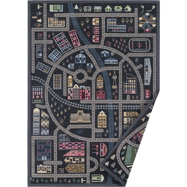 Tappeto nero reversibile per bambini , 140 x 200 cm Ülejõe - Narma