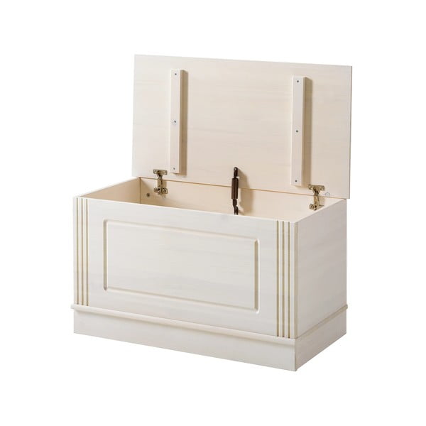 Cassapanca in legno di pino bianco 80x45 cm Anita - Støraa-image-4