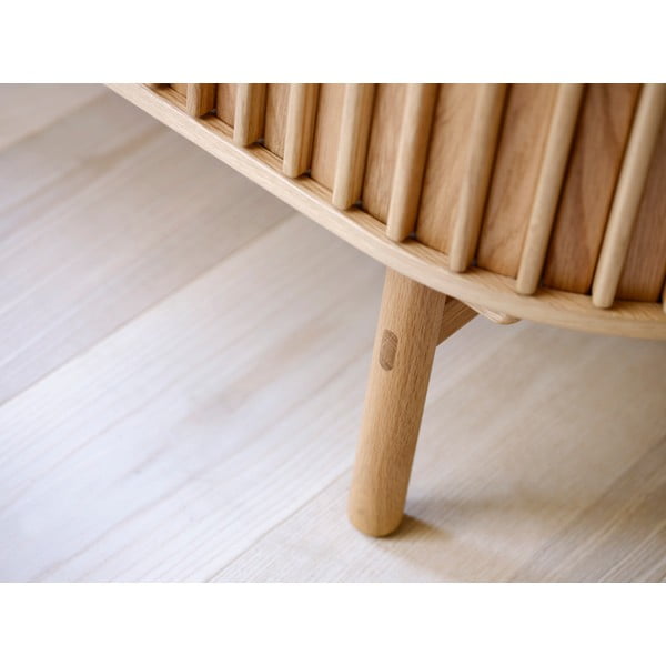 Mobile in rovere decorato in colore naturale 110x125 cm Carno - Unique Furniture-image-1