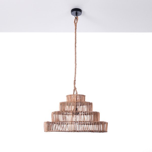 Lampada a sospensione in rattan altezza 35 cm Tower - Tomasucci-image-3