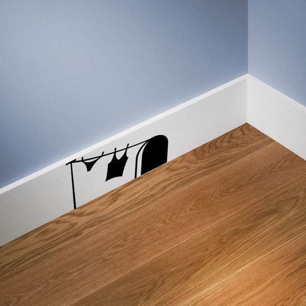 Samolepka Ambiance Mouse Hole And Laundry-image-1