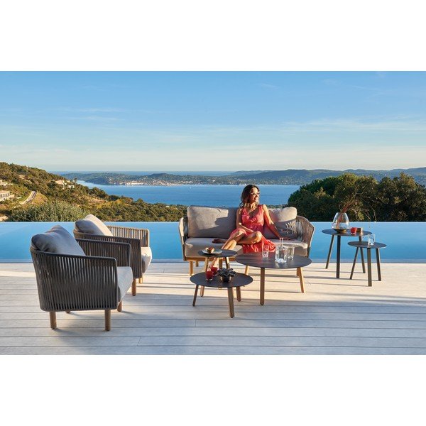 Divano da giardino grigio scuro Newport – Diphano-image-2