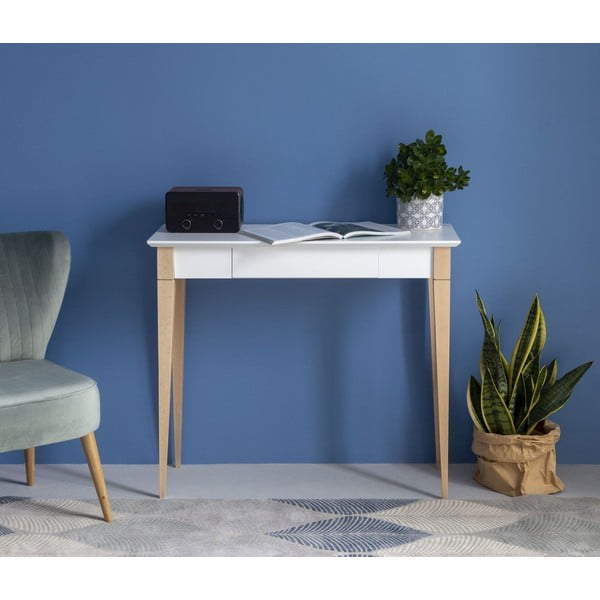 Tavolo da lavoro bianco, lunghezza 65 cm Mimo - Ragaba-image-1