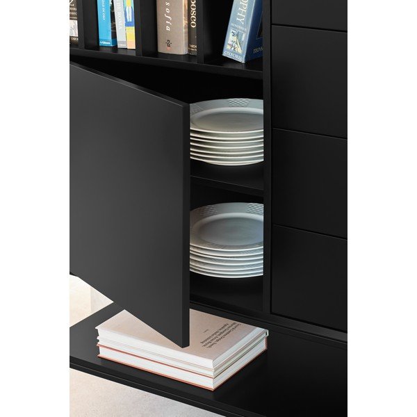 Cassettiera nera 166x98x45 cm Platt – Teulat-image-3