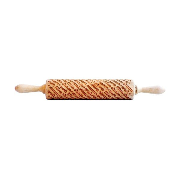 Mattarello con rilievo in legno Made With Love – Valek