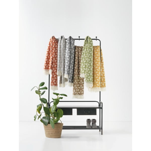 Plaid giallo miele con contenuto di cotone , 140 x 180 cm Sirkkalehti - Euromant-image-2