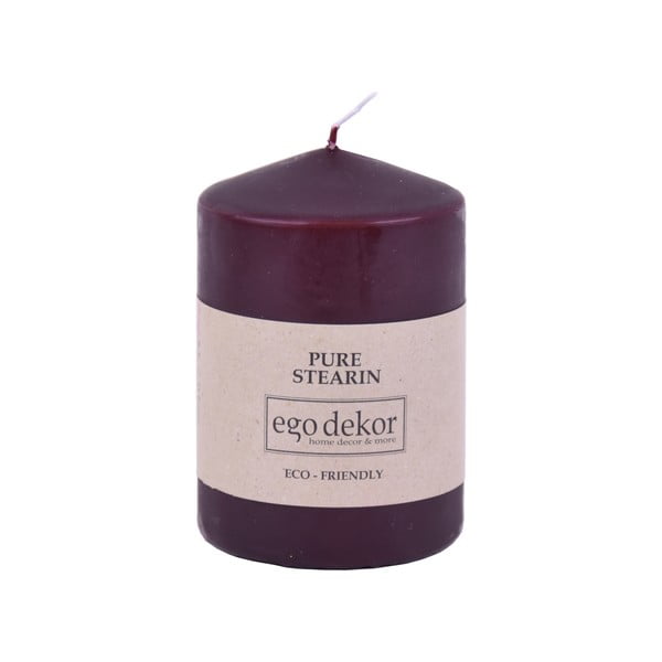 Candela rosso vino Top, durata 25 h Eco - Eco candles by Ego dekor