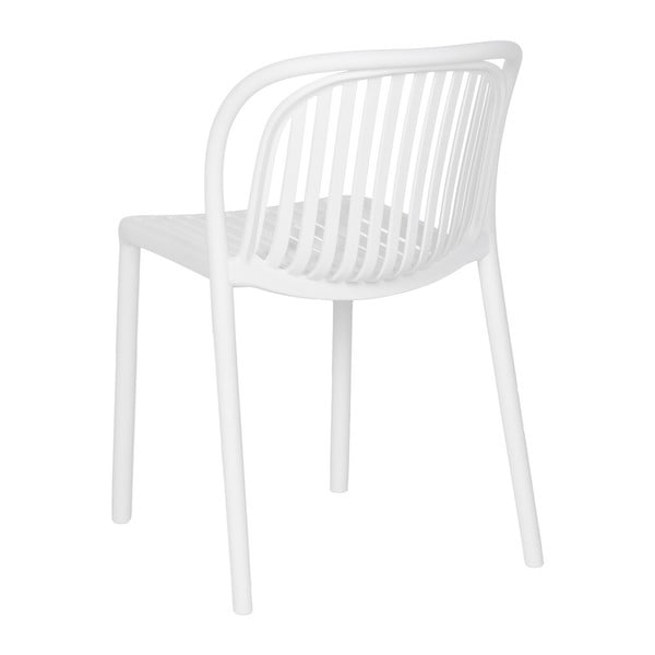 Sedia da pranzo bianca in plastica impilabile Alia – Ixia-image-3