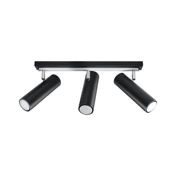 Lampada da soffitto nera Mira Tres - Sollux