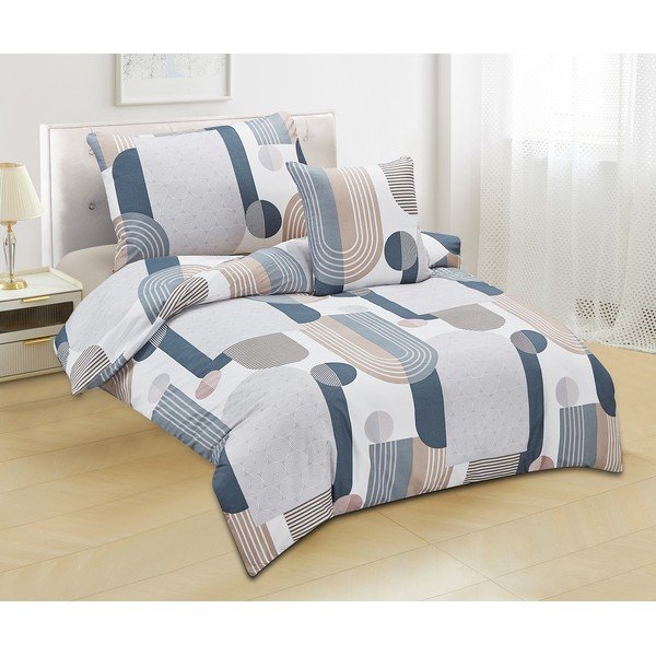 Set copripiumino e federa in microsatinato per letto singolo 3 pezzi 140x200 cm Beryl – My House-image-1